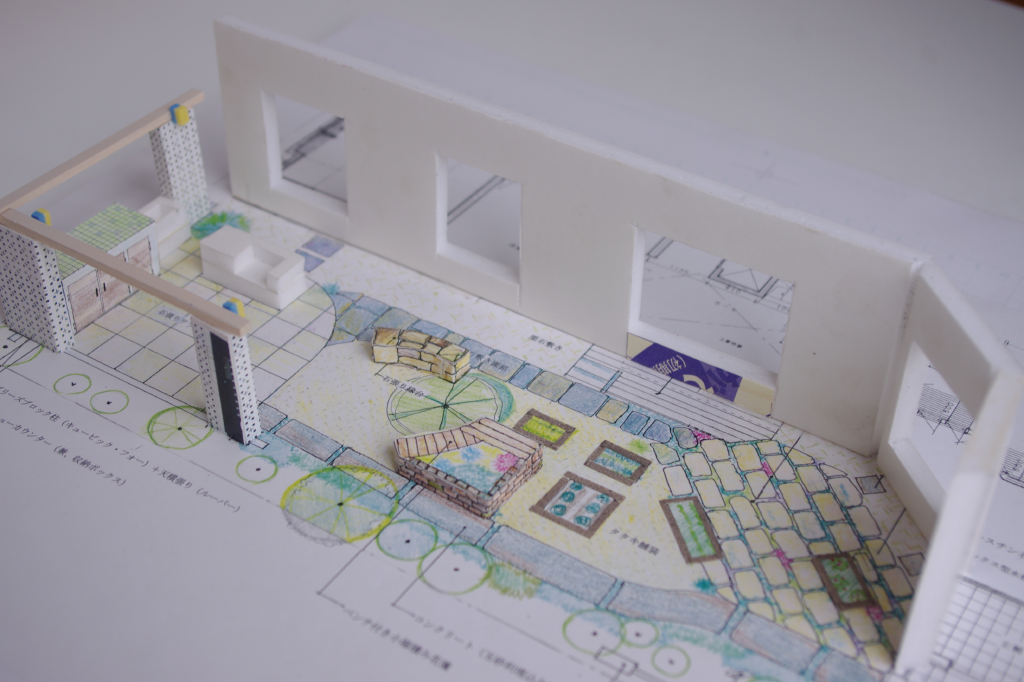 篠崎邸　設計案（模型）　ひかるガーデンズ
